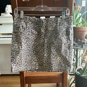 Y2K Tan Leopard print Mini Skirt for Night Out by Foxy Jeans